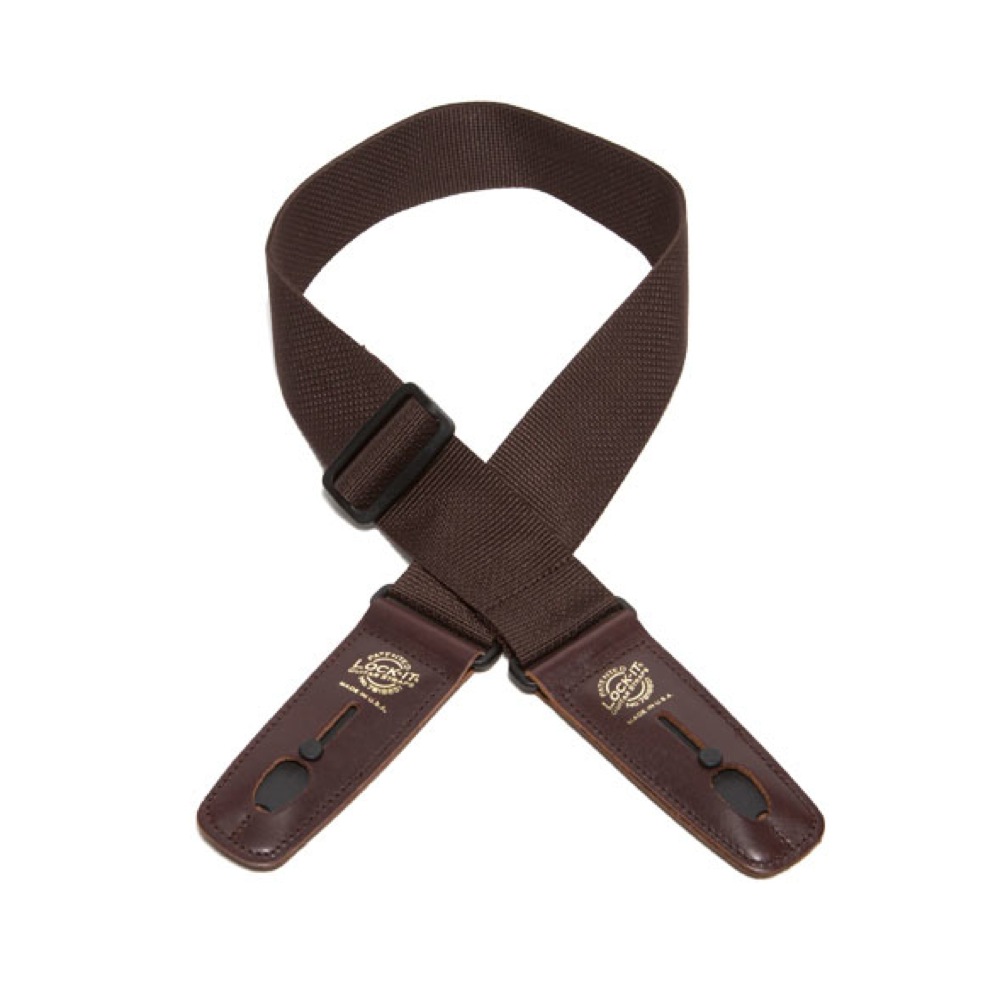 LOCK-IT STRAP LIS 006 P2-BRN/BRN ロック機構付きギターストラップ