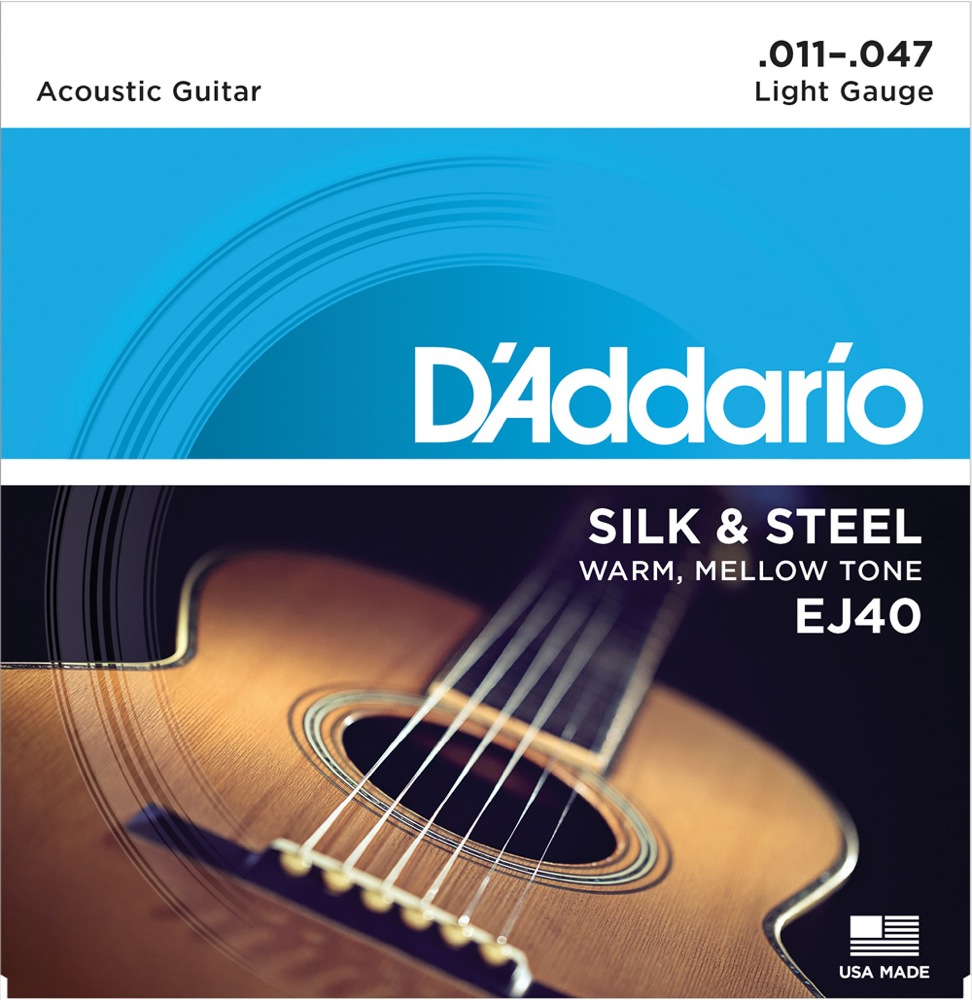 D'Addario EJ40 SV.Plated Wound 011-047 アコースティックギター弦