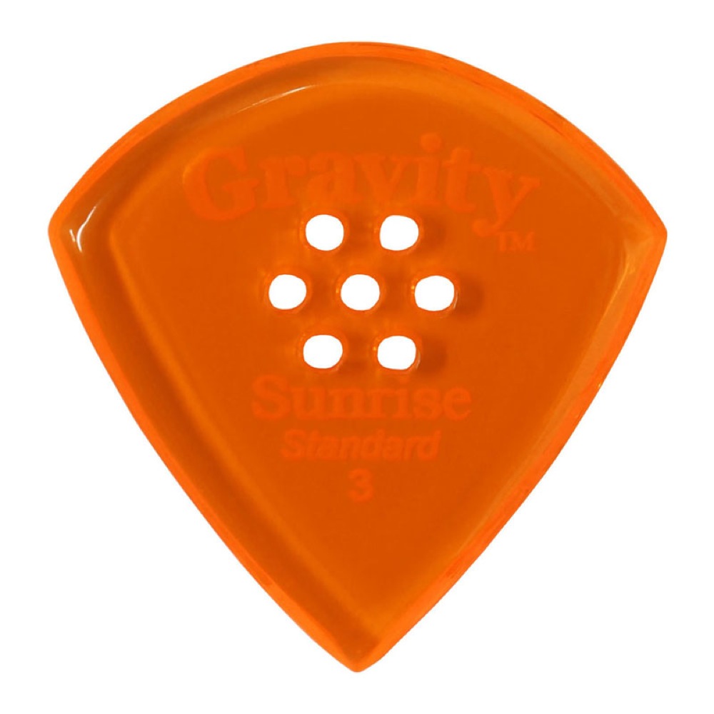 GRAVITY GUITAR PICKS sunrise -Standard Multi-Hole- GSUS3PM 3.0mm Orange ギターピック