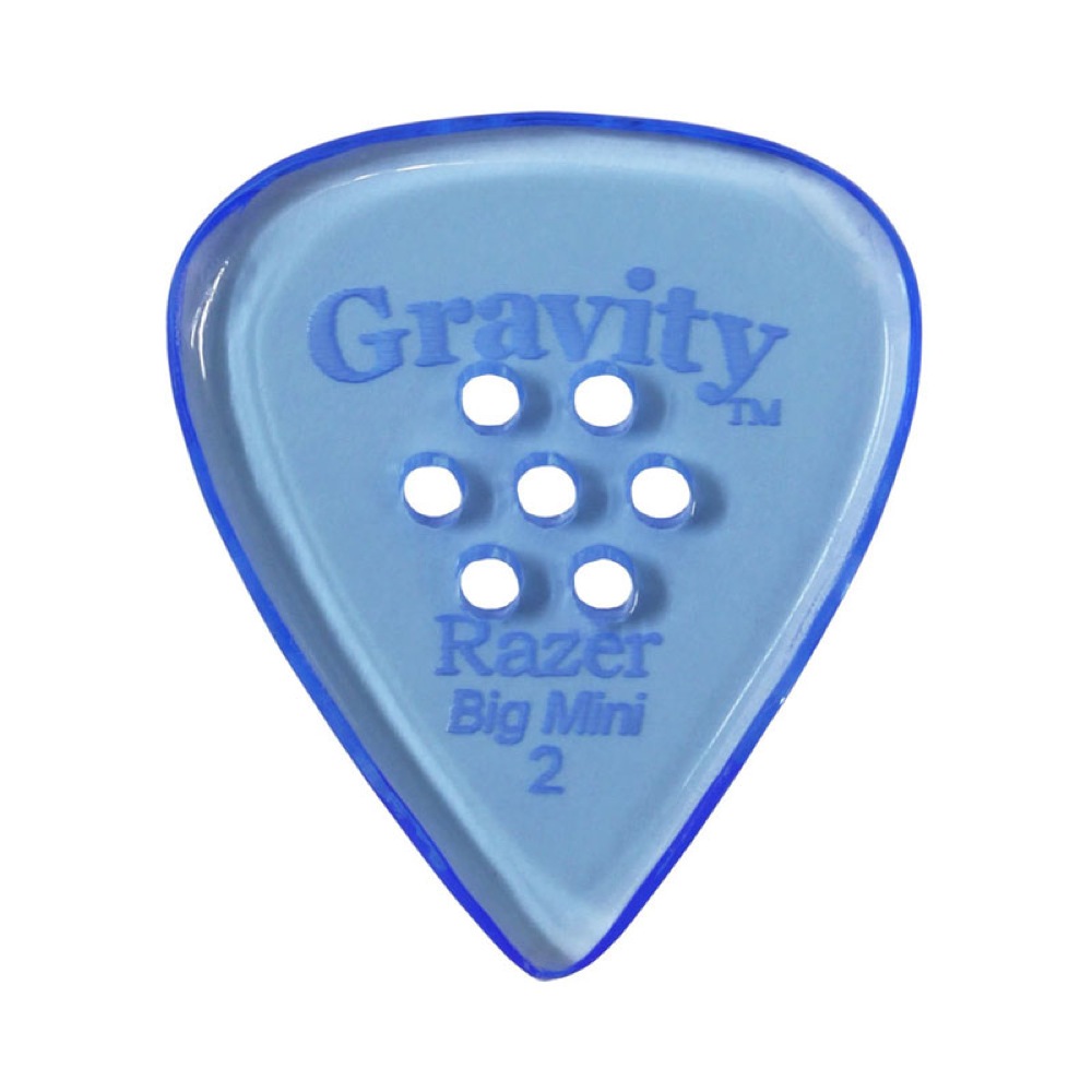 GRAVITY GUITAR PICKS Razer -Big Mini Multi-Hole- GRAB2PM 2.0mm Blue ギターピック