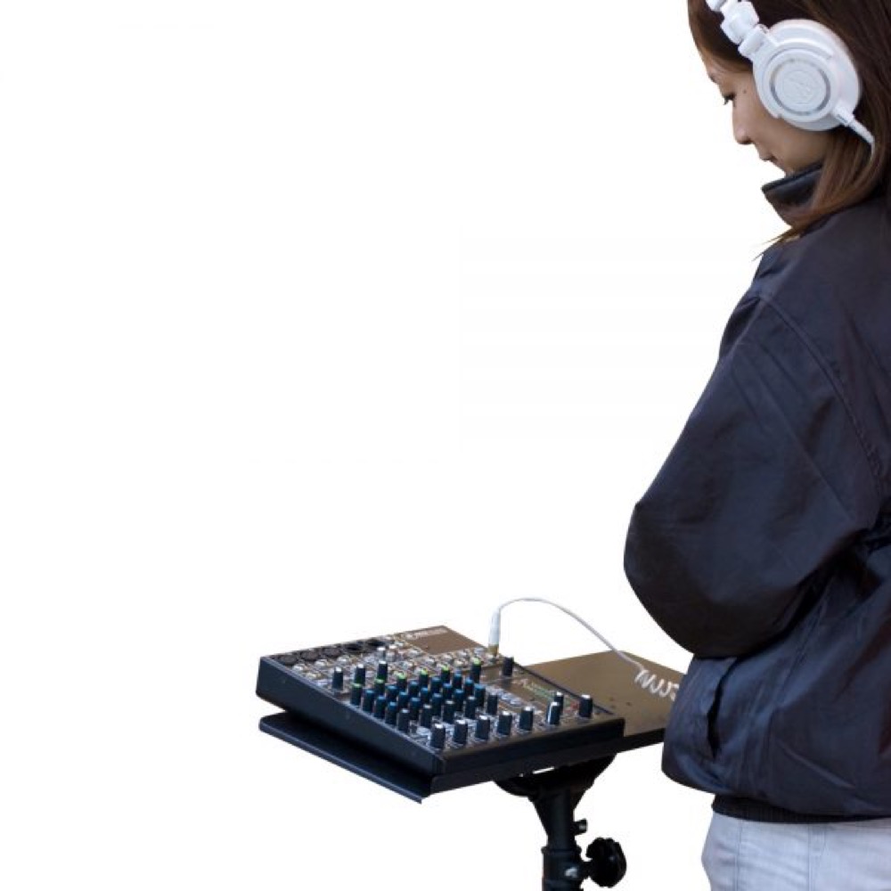 KIKUTANI KS-203 ミニキーボード用 スタンド ミキサー使用例画像