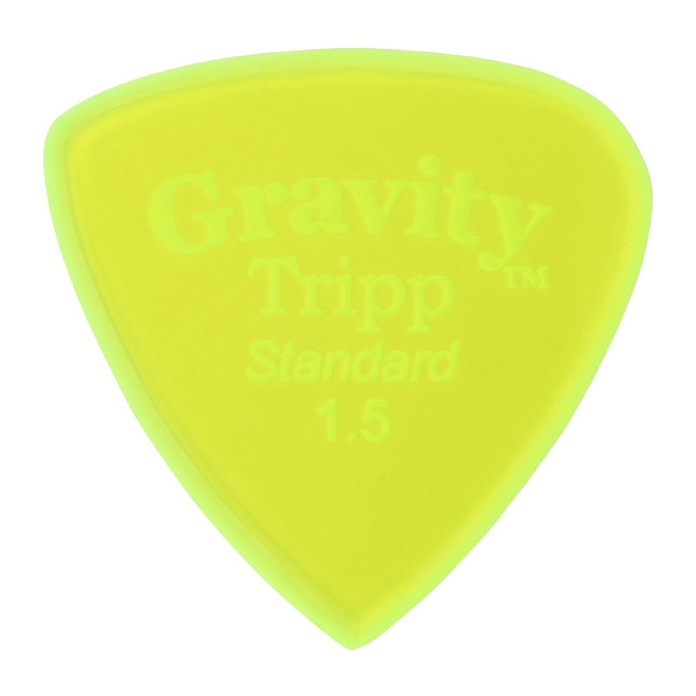 GRAVITY GUITAR PICKS Tripp -Standard Master Finish- GTRS15M 1.5mm Fluorescent Green ギターピック