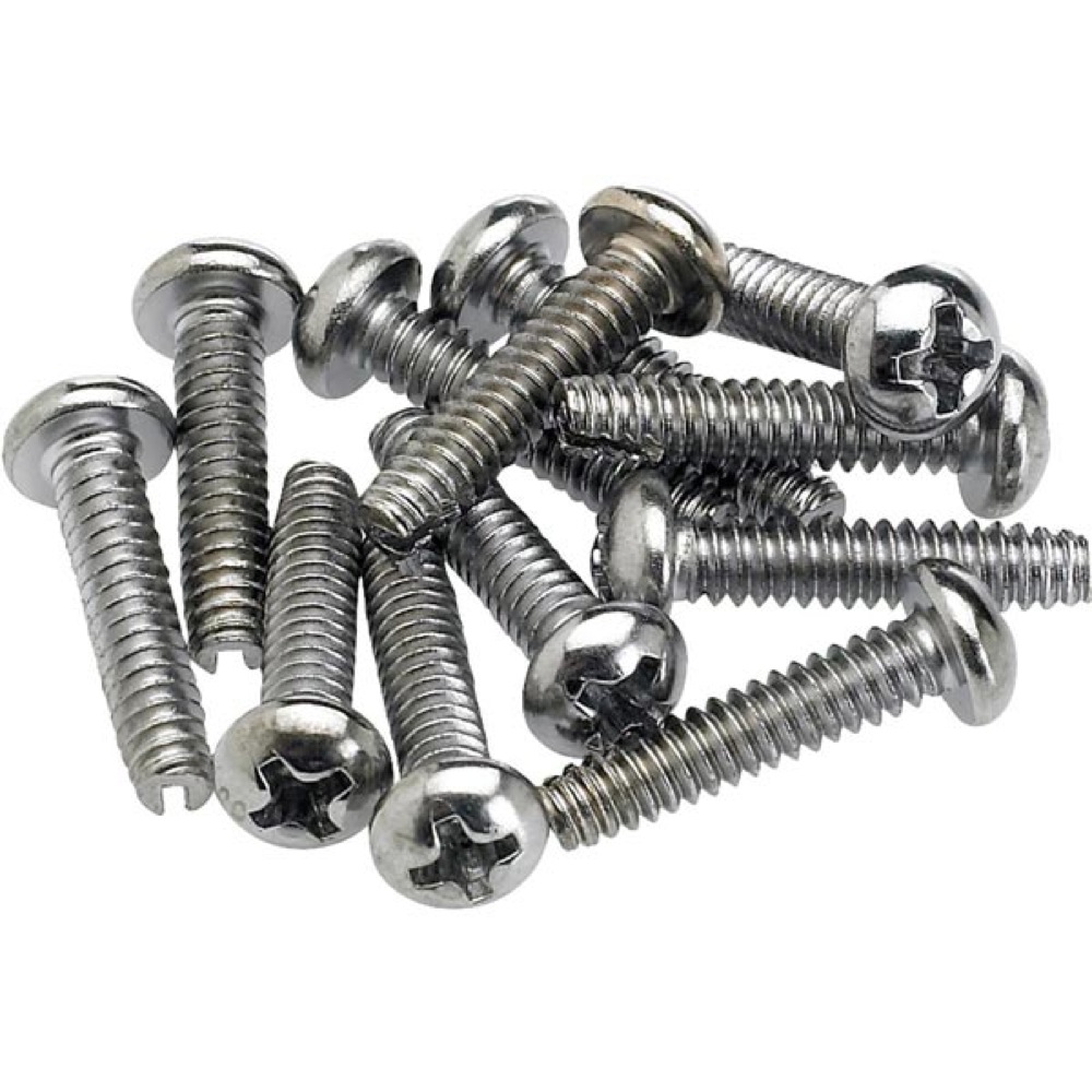 Fender Pickup And Selector Switch Mounting Screws (12) クローム マウント用ネジ