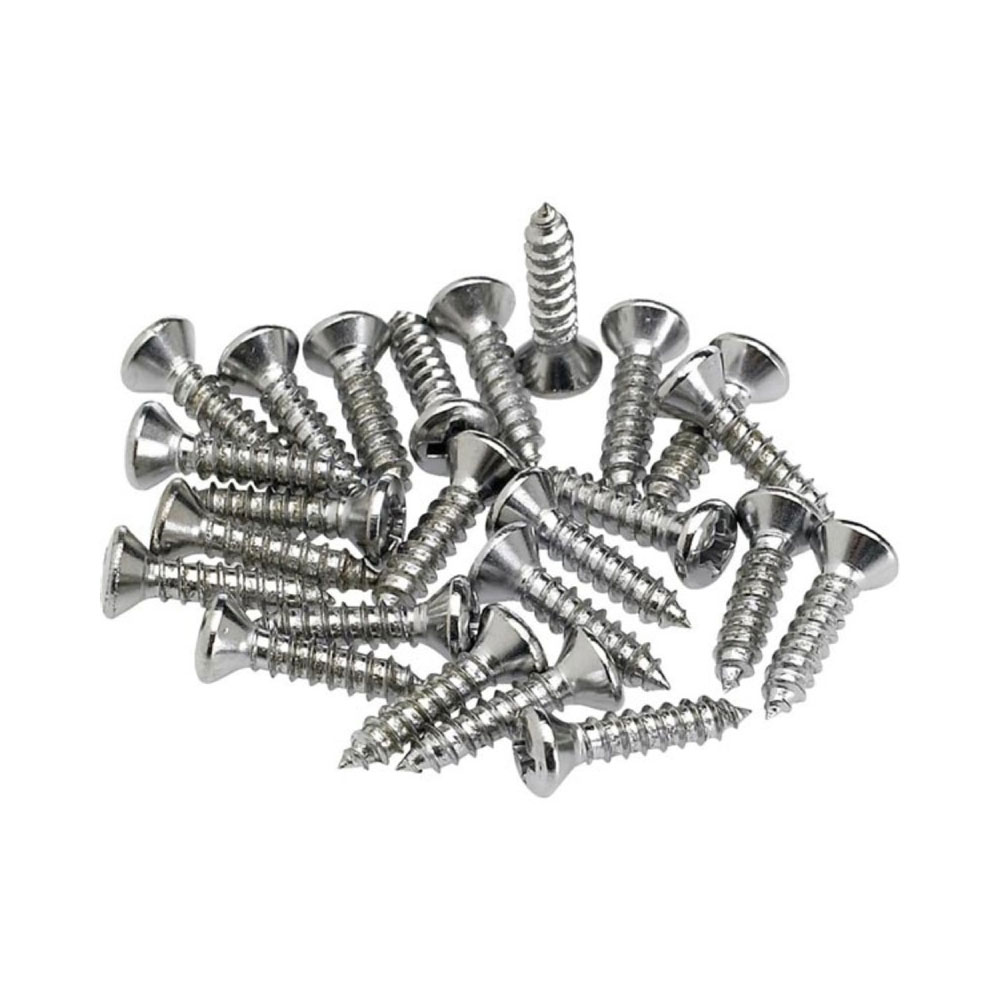 Fender Pickguard-Control Plate Mounting Screws (24) クローム マウント用ネジ