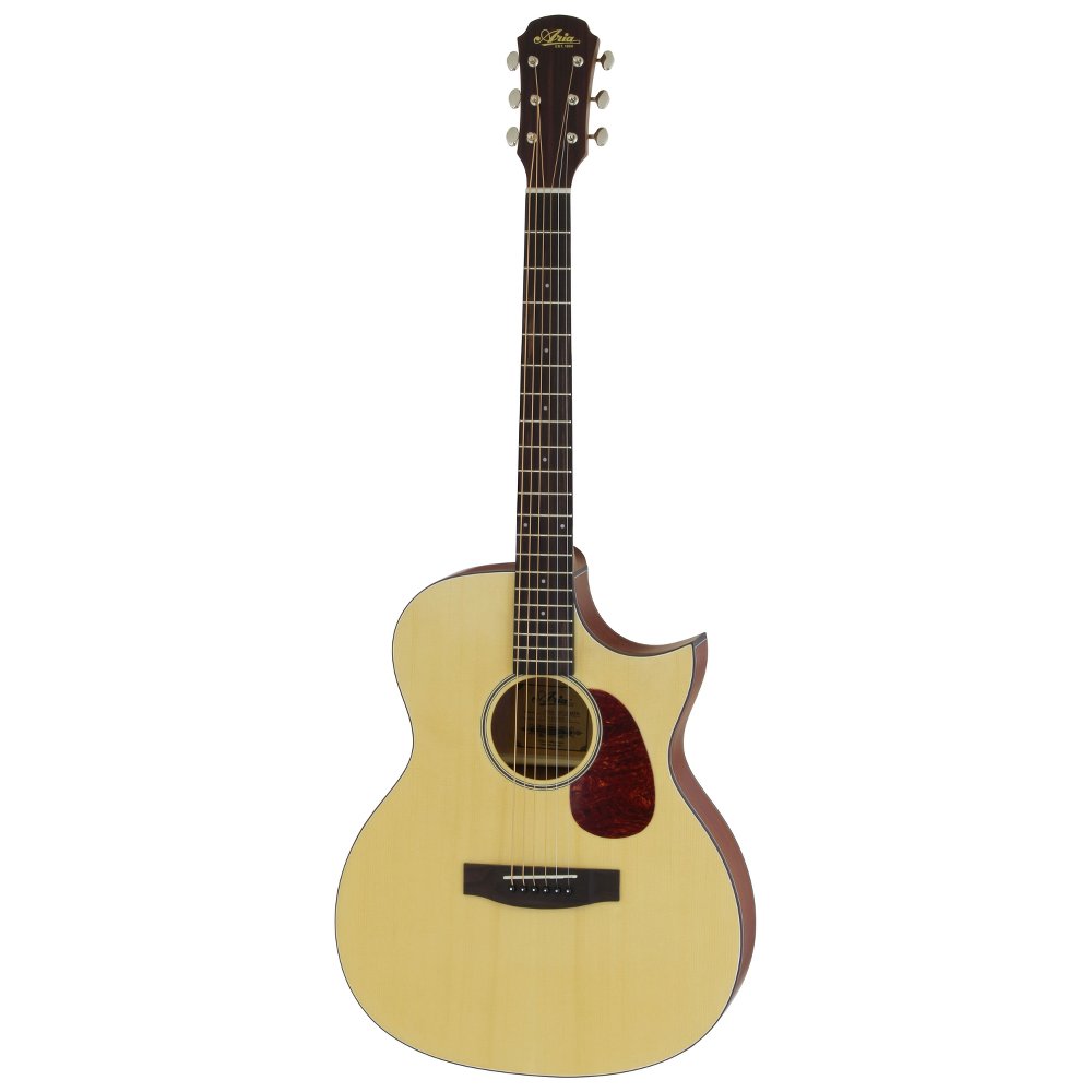 ARIA 101CE Cutaway Electric MTN リッターケース付き エレクトリックアコースティックギター