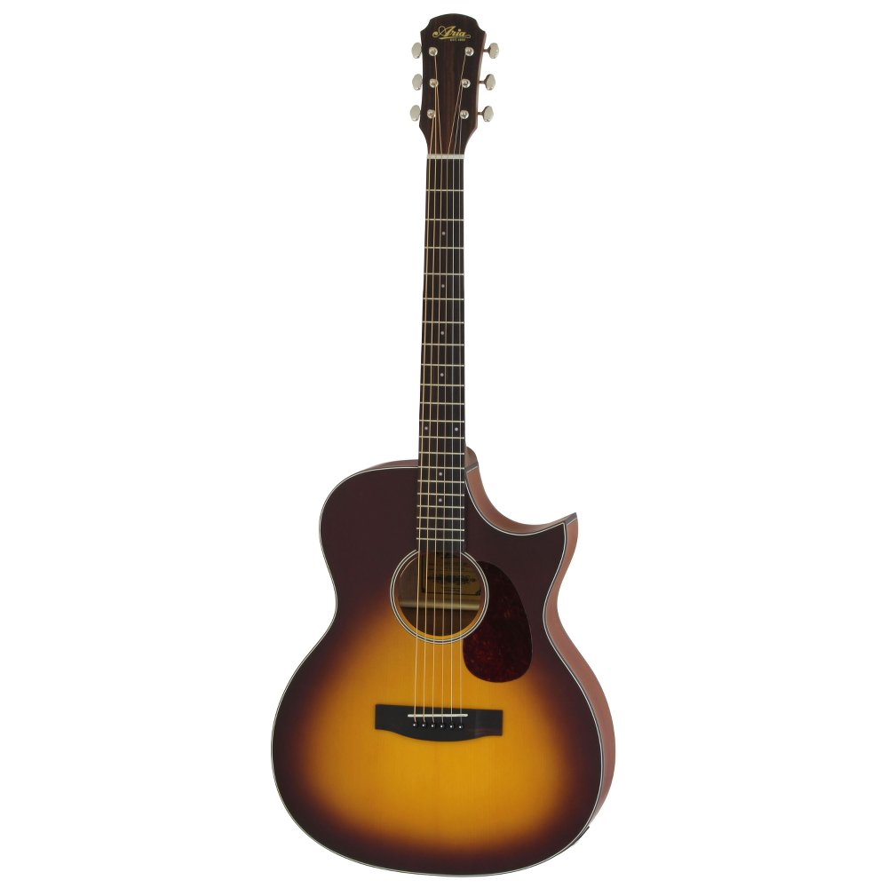 ARIA 101CE MTTS Cutaway Electric リッターケース付き エレクトリックアコースティックギター