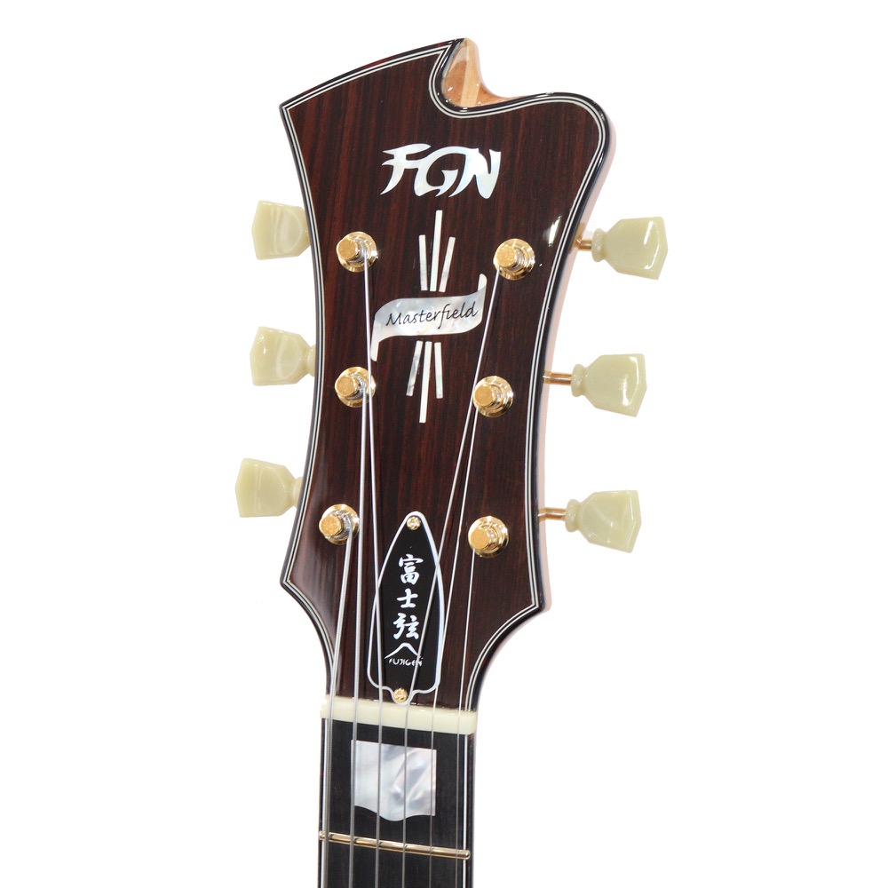FUJIGEN MFA-FP JN Masterfield フルアコギター ヘッド部分