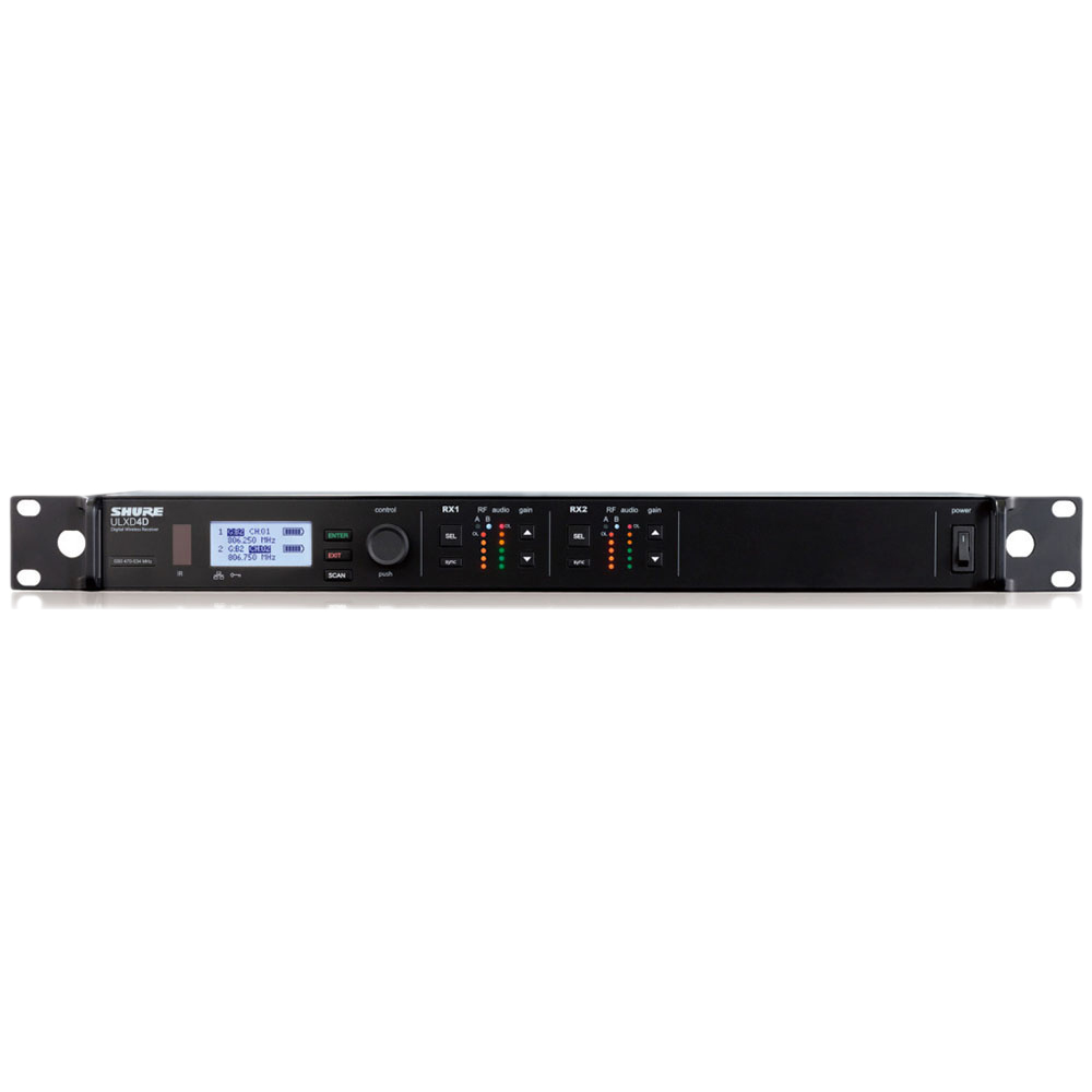 SHURE ULXD4D-G50 ワイヤレス用ダイバーシティ2ch受信機