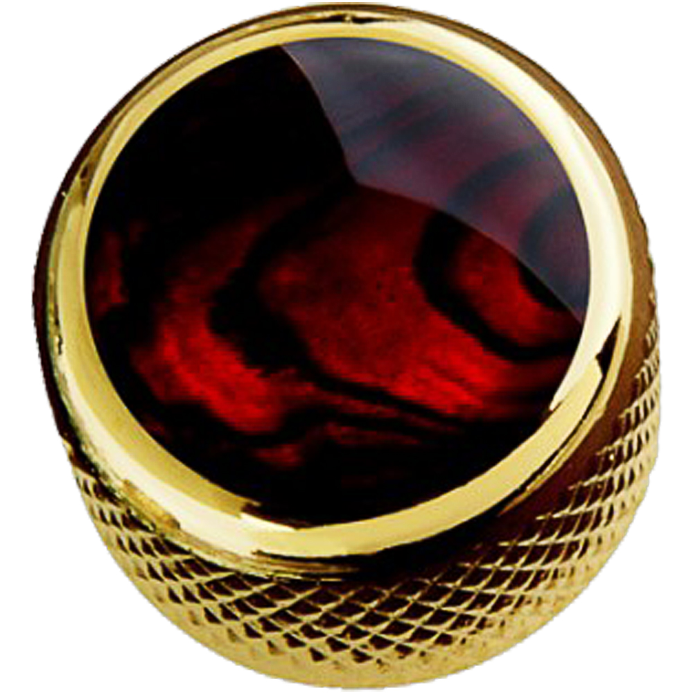 Q-parts DOME Red Abalone in Gold KGD-0012 コントロールノブ