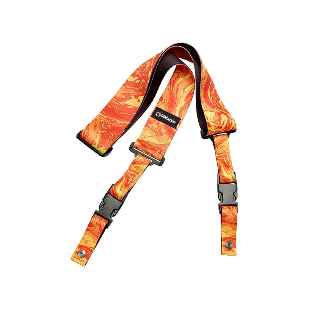 Dimarzio DD2245 Steve Vai ClipLock Orange Universe ギターストラップ