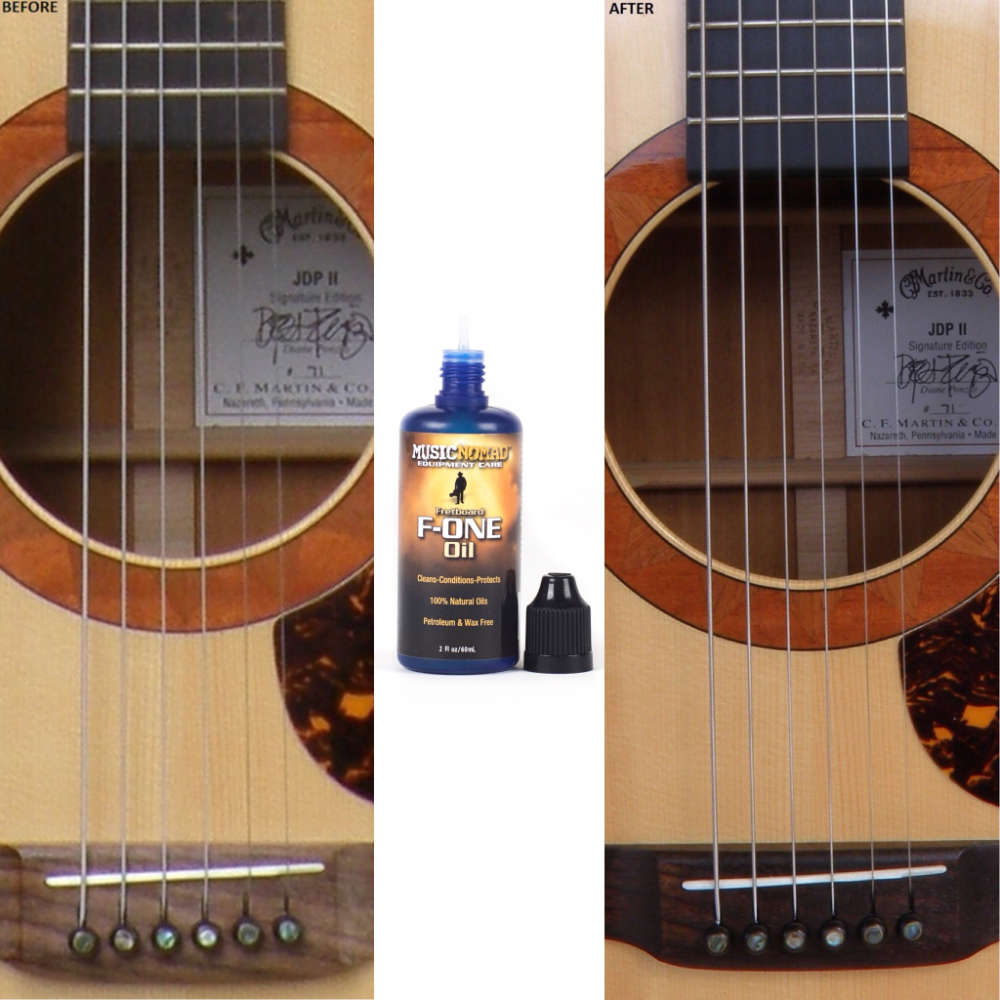 MUSIC NOMAD MN105 FRETBOARD F-ONE 指板用コンディションオイル 使用例画像1