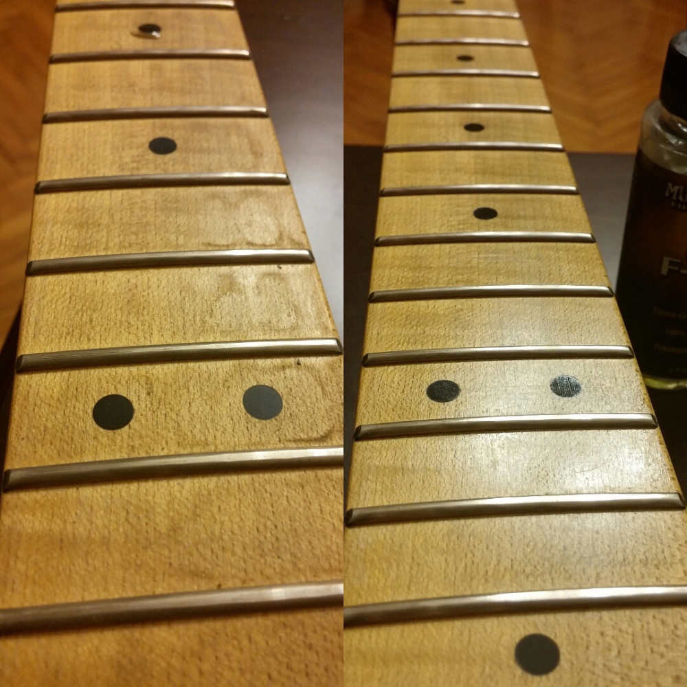 MUSIC NOMAD MN105 FRETBOARD F-ONE 指板用コンディションオイル 使用例画像3