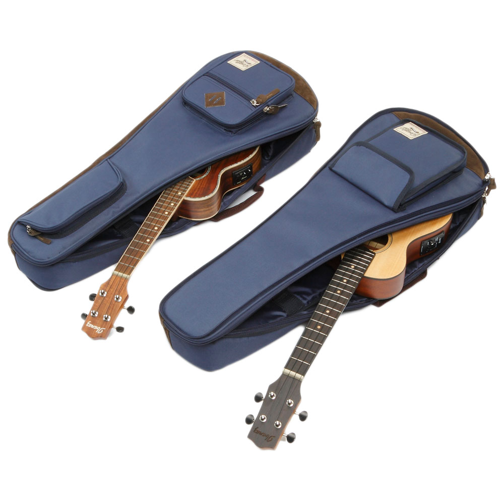 IBANEZ IUBT2542-NB ウクレレダブルバッグ テナー・コンサートサイズ用 独立した2個のバッグに分離可能