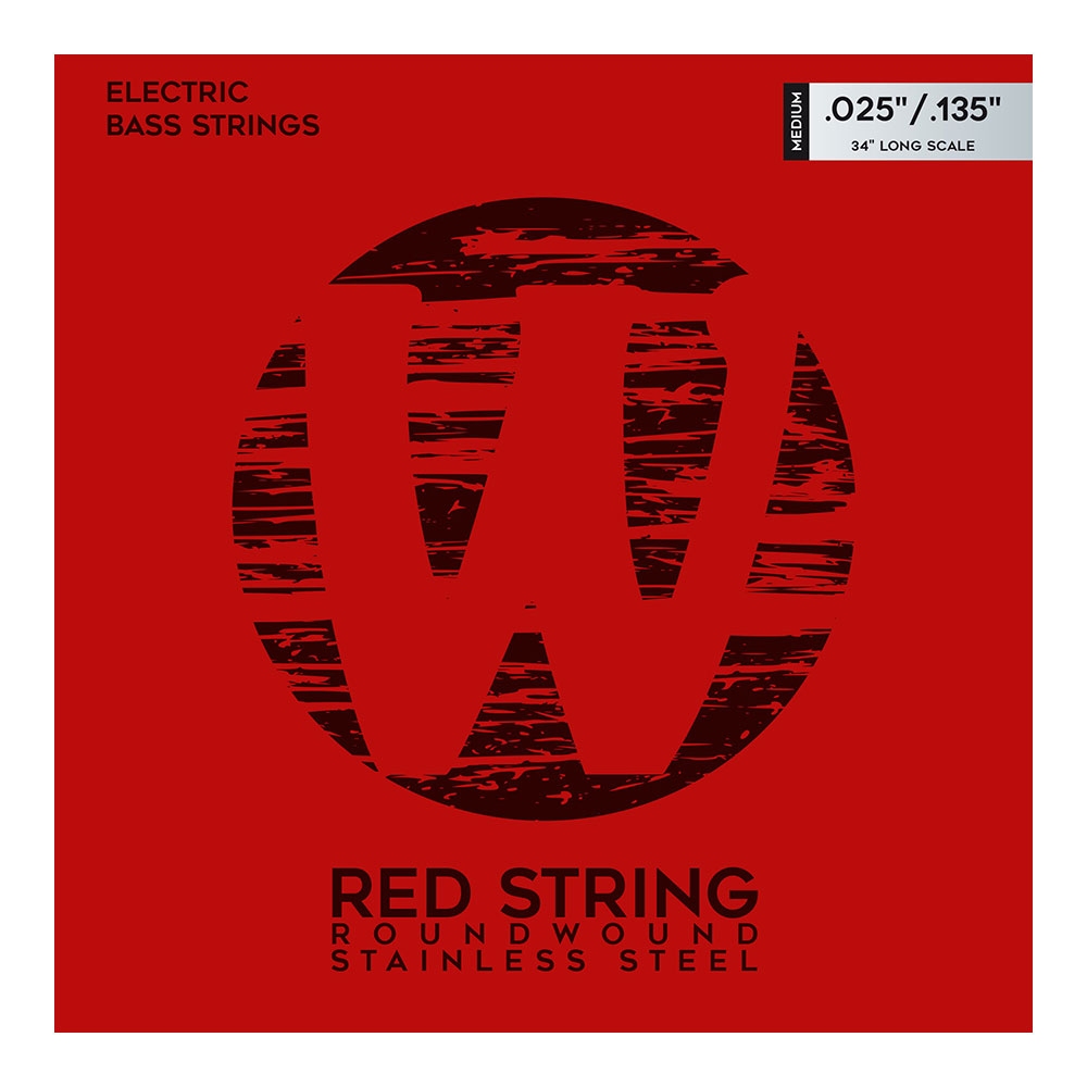 WARWICK 42401 RED stainless steel 6-string Set M 025-135 ベース弦