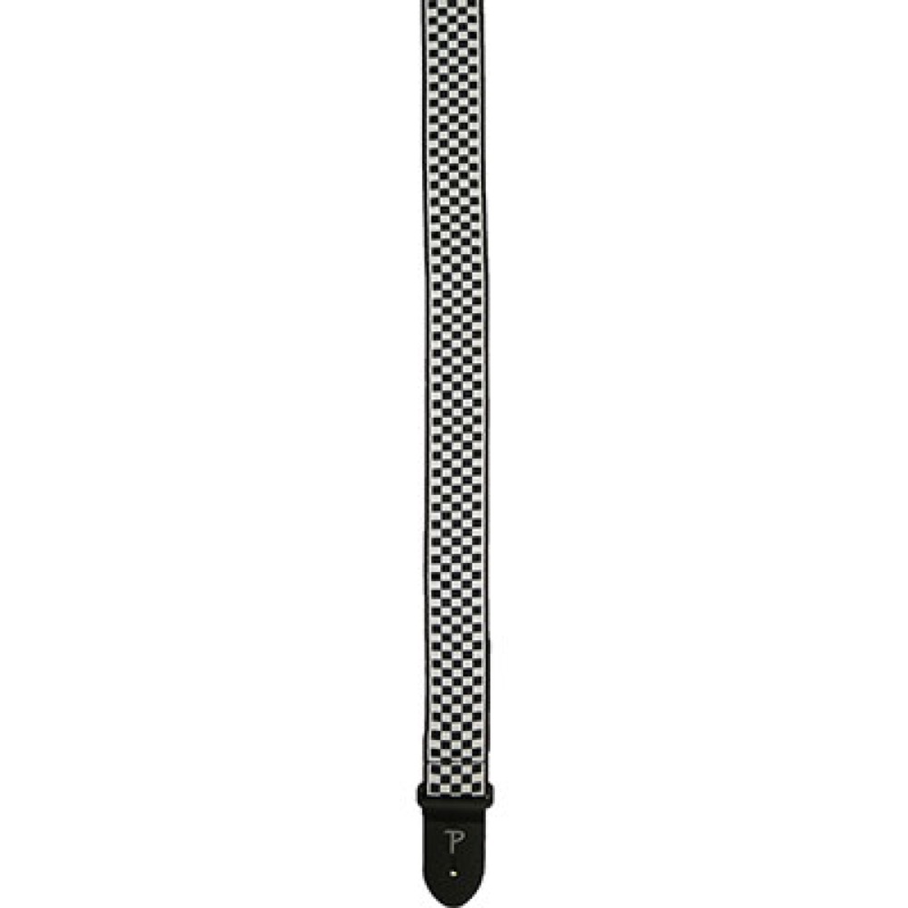 Perri’s TWS-6547 2" Nylon Webbing BLK & WHT CHECKER ギターストラップ
