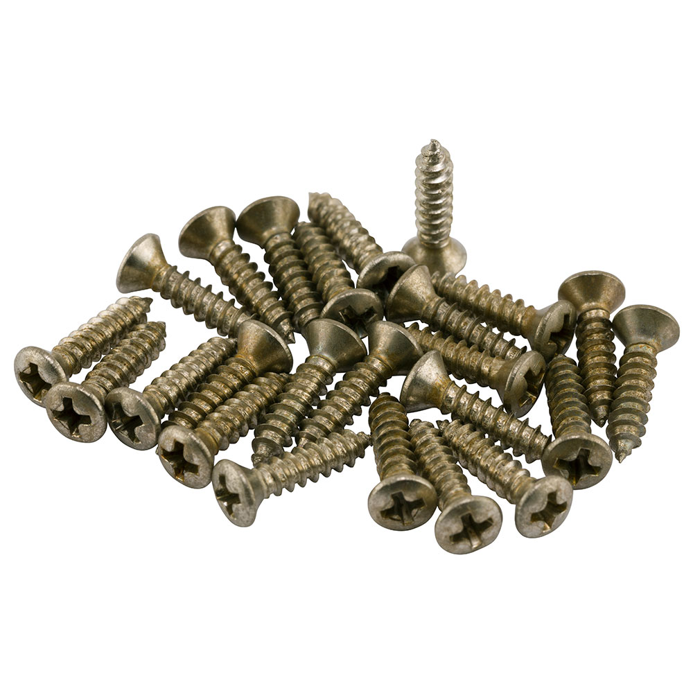 Fender Road Worn Pickguard Control Plate Screws Nickel 24 ピックガードスクリュー
