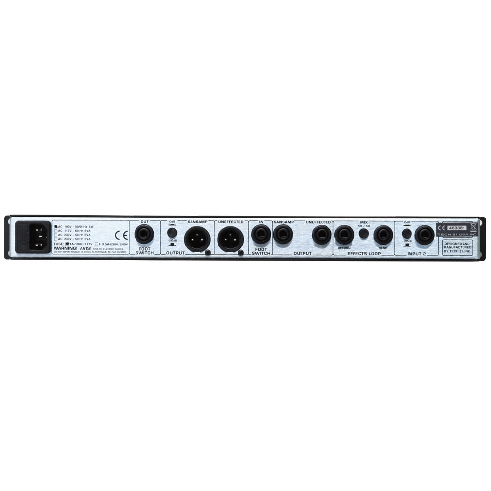 TECH21 SansAmp RBI ベース用プリアンプ DI 背面画像