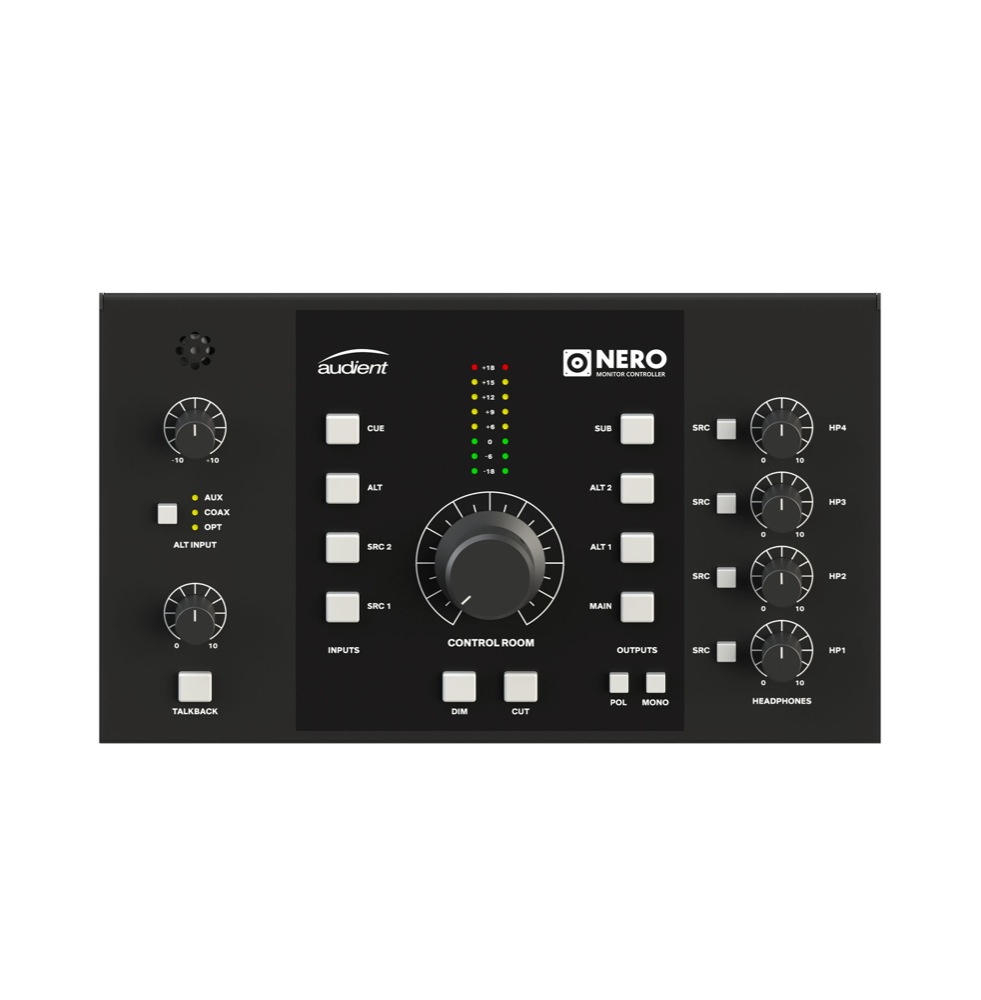 Audient(オーディエント) NERO(ネロ) デスクトップモニターコントローラー 正面・全体像