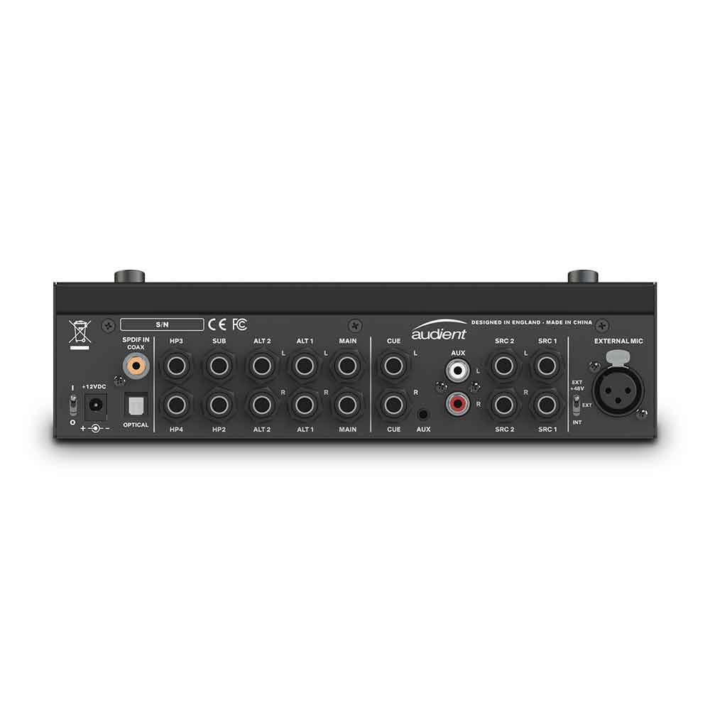 Audient(オーディエント) NERO(ネロ) デスクトップモニターコントローラー 背面・全体像・入出力端子