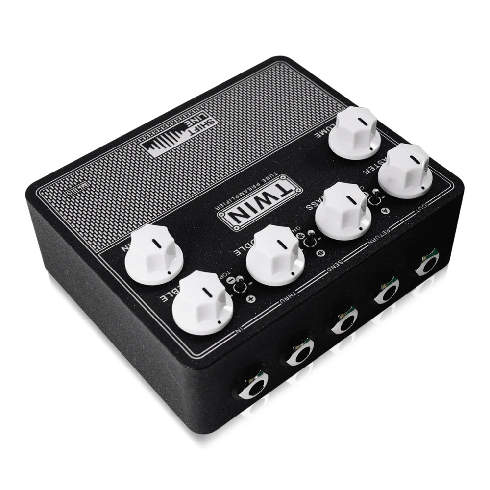 Shift Line TWIN MkIIIS ギター用プリアンプ エフェクター IN/OUTPUT端子側サイド、正面