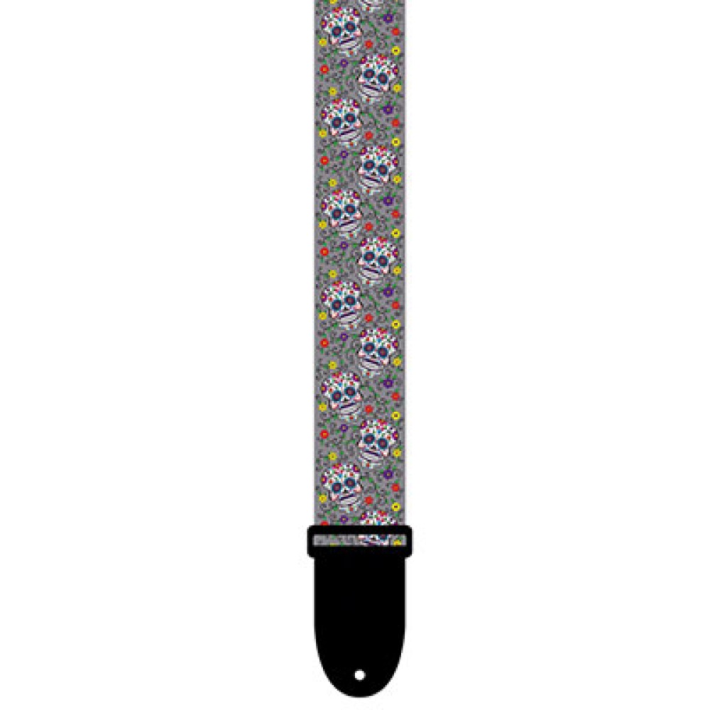 Perri’s LPCP-7019 2" POLYESTER SKULLS COLLECTION ギターストラップ