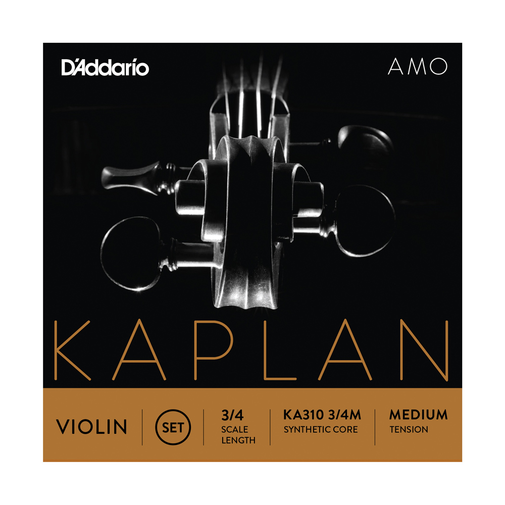 D’Addario KA310 3/4M Kaplan Amo Violin String Set 3/4 Scale Medium Tension バイオリン弦セット 3/4スケール