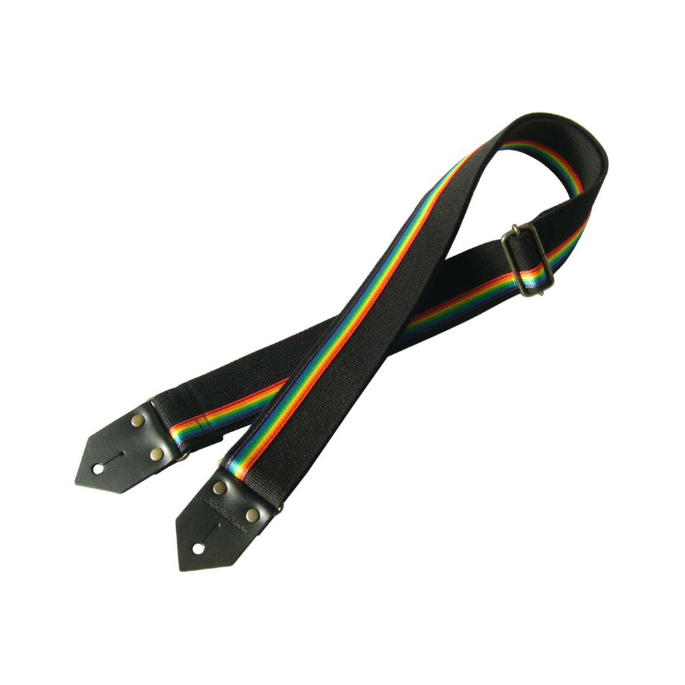 Spice Note ES-C5071RB/BLK レインボー ブラック ギターストラップ