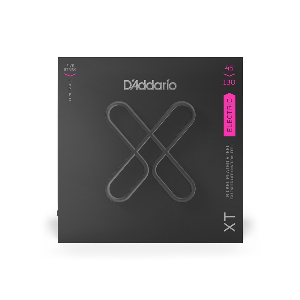 D'Addario XTB45130 XT Nickel Regular Light Long Scale 5-String コーティングベース弦 45-130