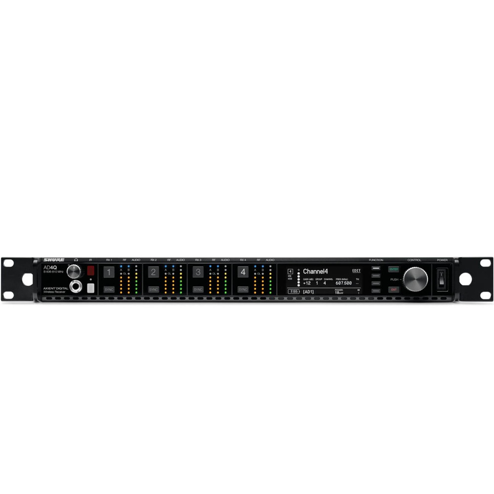 SHURE AD4QJ-Z16 ワイヤレスシステム 1.2GHz 4チャンネル受信機