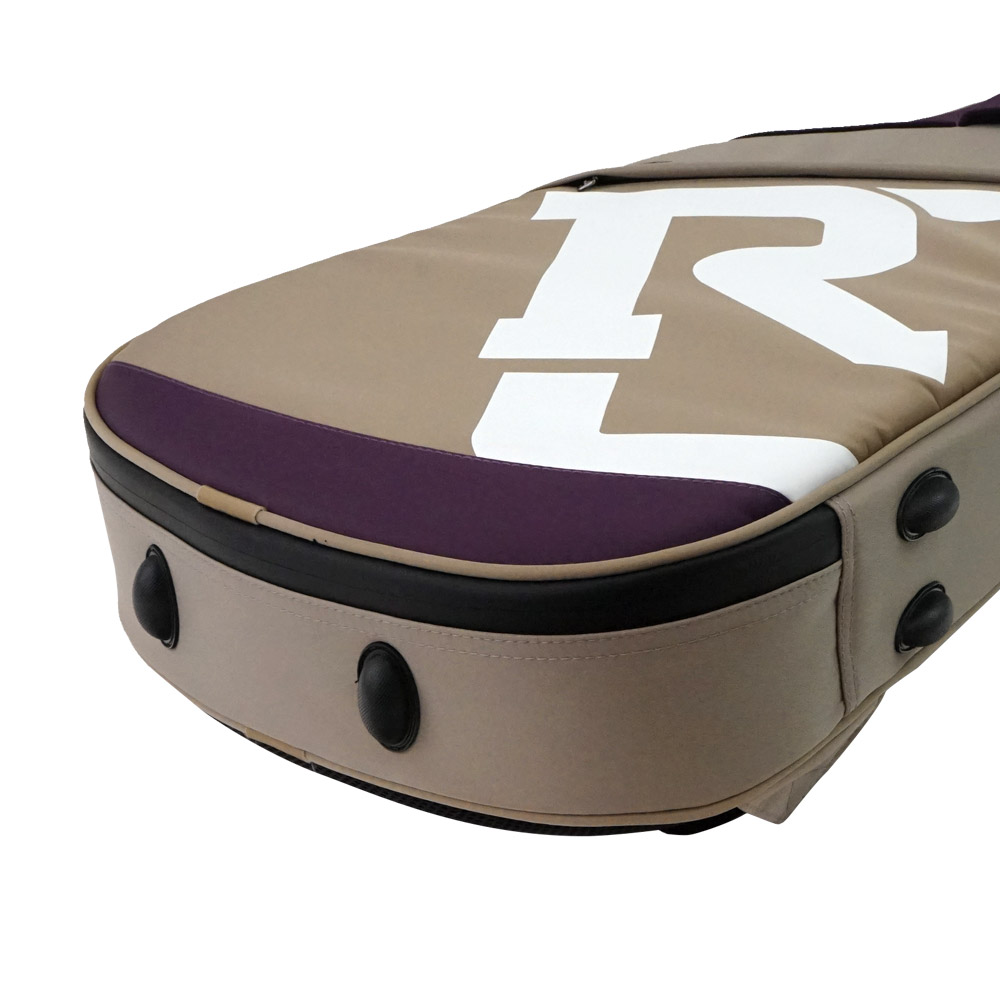 REAL MISSION(リアルミッション) Venus04-E Beige/Purple 防水 エレキギターケース・ギグケース 底面には衝撃を吸収するラバーパッドを装備