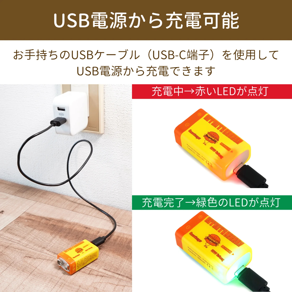 Effects Bakery エフェクツベーカリー Cheeseburger RE9V Battery リチウムイオン 9Vバッテリー イメージ
