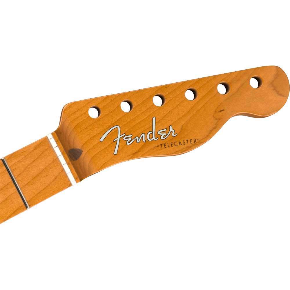 Fender Roasted Maple Vintera Mod 50s Telecaster Neck, 21 Medium Jumbo Frets, 9.5', 'V' Shape エレキギターネック ヘッド部アップ