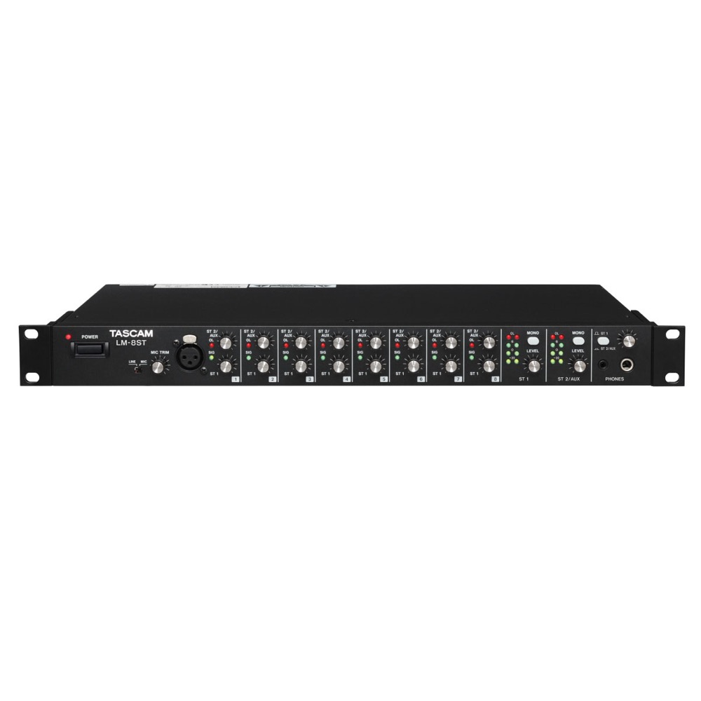 TASCAM（タスカム） LM-8ST 1Uラックマウント ラインミキサー 正面・全体像