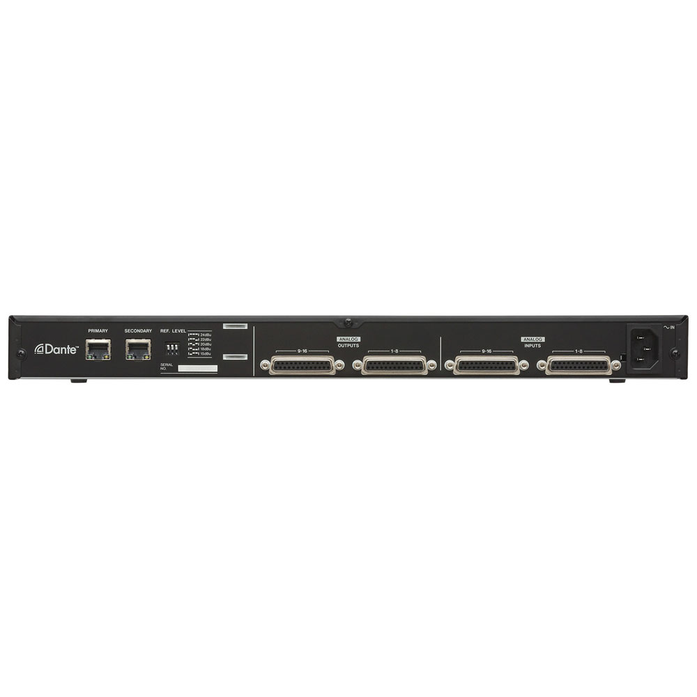 TASCAM(タスカム) ML-16D 1Uラックマウント 16ch アナログ Dante コンバーター 背面・全体像・入出力端子