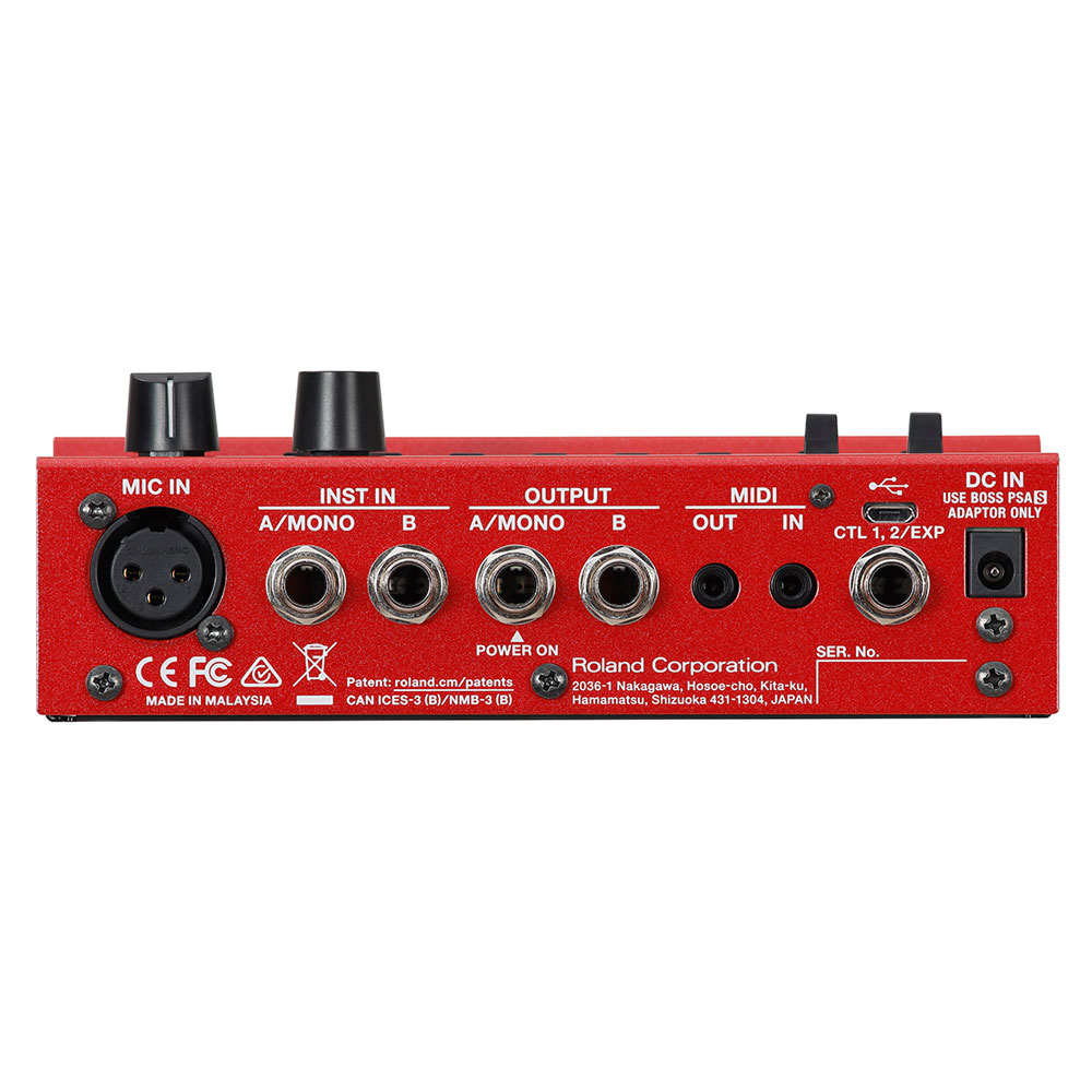 BOSS（ボス） RC-500 Loop Station（ループステーション） 2トラックルーパー エフェクター 背面・全体像・入出力端子