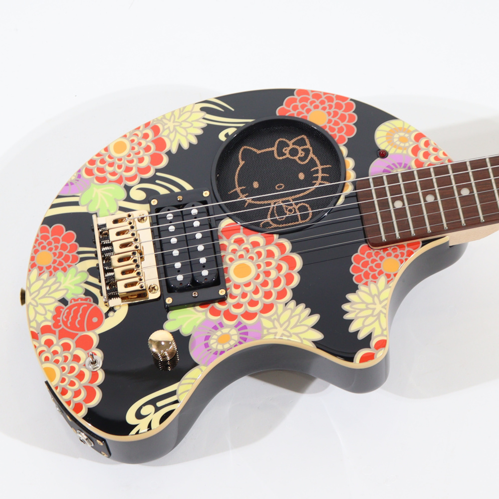 FERNANDES ZO-3 HK KABUKU ハローキティー スピーカー内蔵 ミニギター ボディ画像