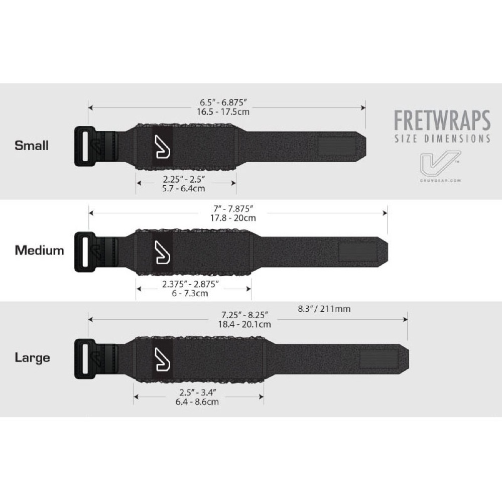 Gruv Gear FW1-GWR-LG FretWraps Green White Red 1-Pack ラージ 6弦ベース/7弦・8弦エレキギター用 フレットラップ サイズの画像