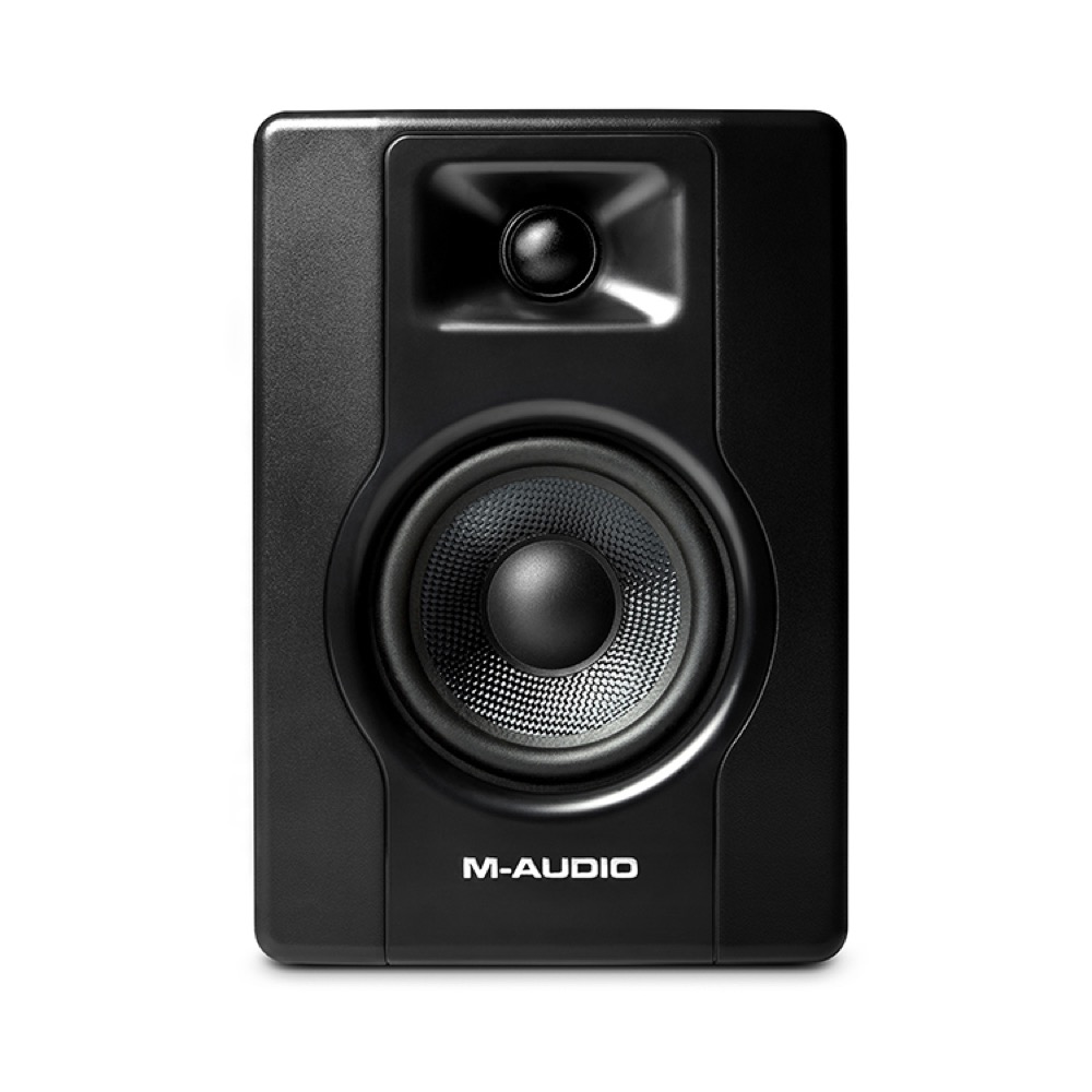 M-AUDIO BX4 4.5インチ 120W デスクトップ モニタリング パワード・スピーカー ヘッドホン端子無し 正面画像