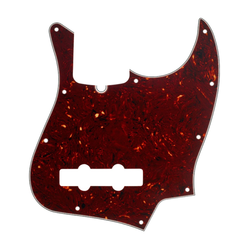 Fender Pickguard Jazz Bass 10-Hole Mount Tortoise Shell(べっこう柄) 4-Ply ジャズベース用ピックガード
