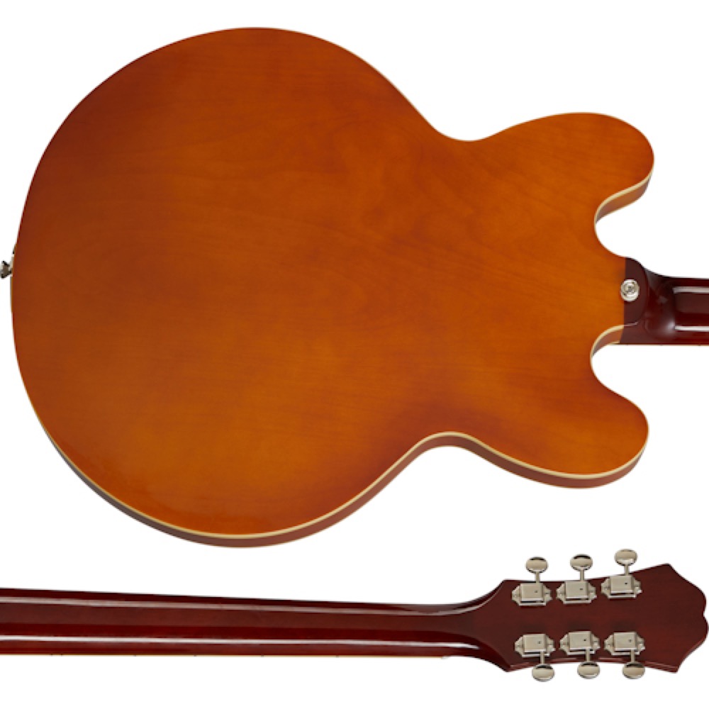 Epiphone Riviera Royal Tan エレキギター ボディバック ネック裏画像