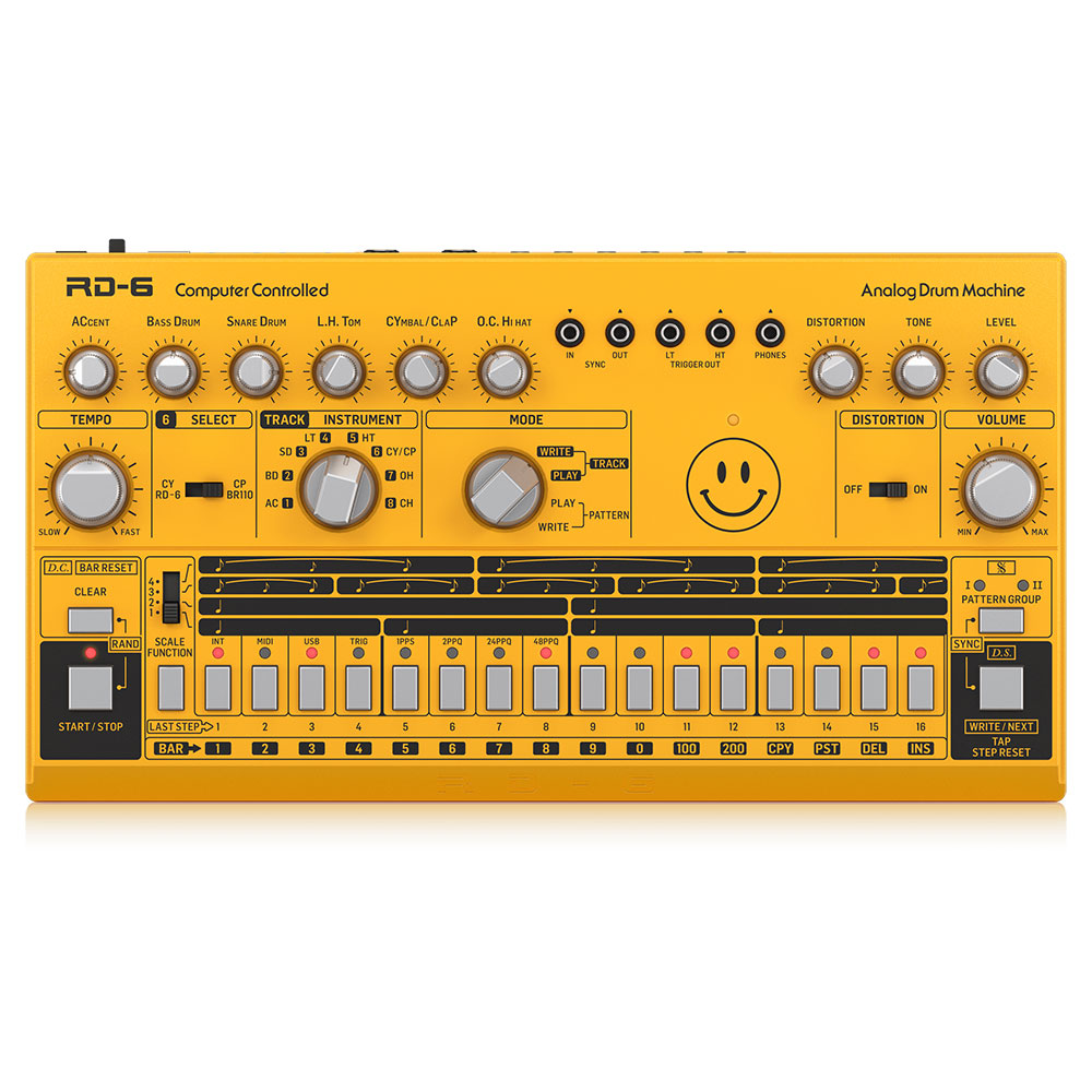 BEHRINGER RD-6-AM Rhythm Designer アナログリズムマシン ドラムマシン リズムデザイナー ベリンガー 正面画像