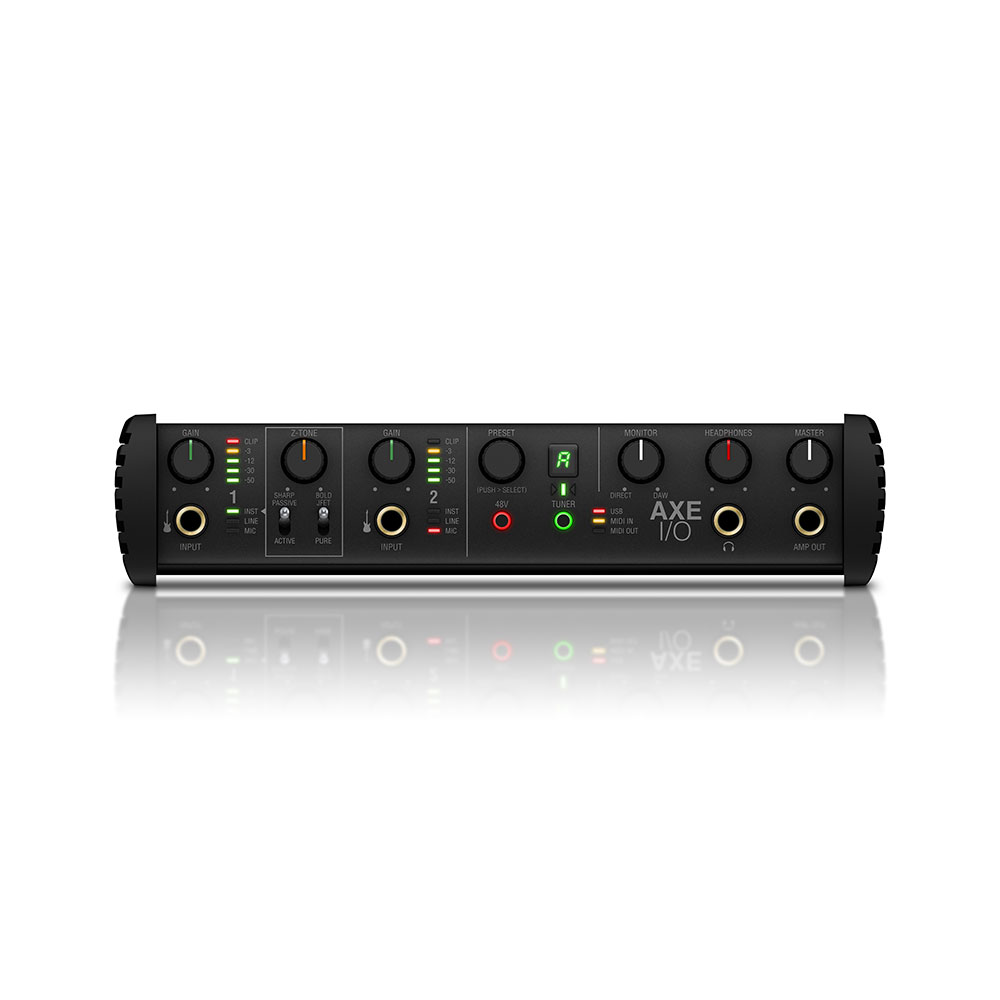IK Multimedia AXE I/O + AmpliTube 5 MAX Bundle + TONEX MAX バンドル オーディオインターフェイス コントロール部画像