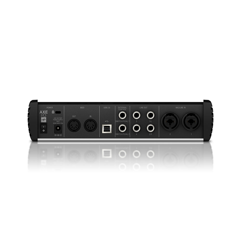 IK Multimedia AXE I/O + AmpliTube 5 MAX Bundle + TONEX MAX バンドル オーディオインターフェイス 入出力端子部画像