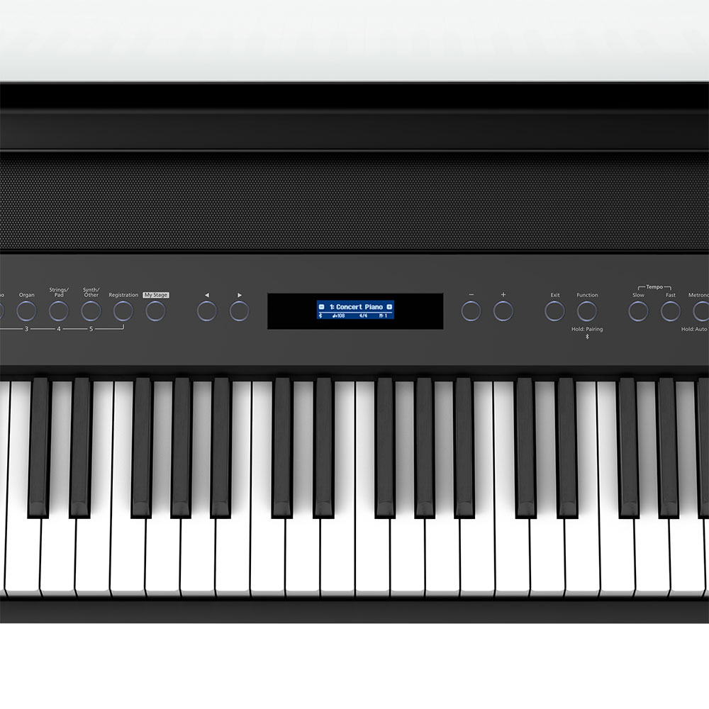 ROLAND FP-90X-BK Digital Piano ブラック デジタルピアノ ローランド 電子ピアノ 鍵盤 白鍵 黒鍵 ディスプレイ部 周辺画像