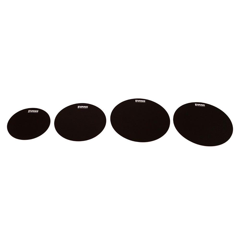 EVANS SO-0244 MUTE DRUM PACK FSN スネアタム用ミュート フュージョン サイズ比較画像