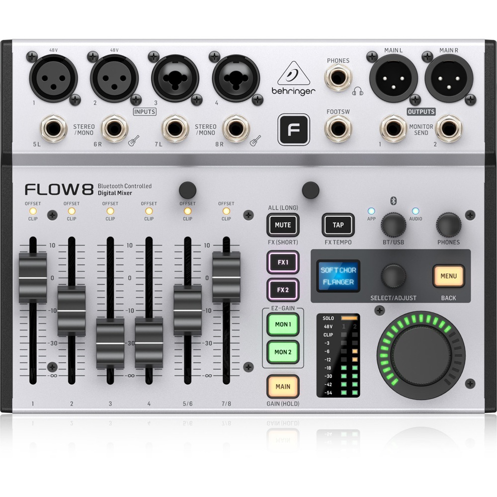 BEHRINGER FLOW 8 USBオーディオインターフェース機能搭載 デジタルミキサー 本体の画像