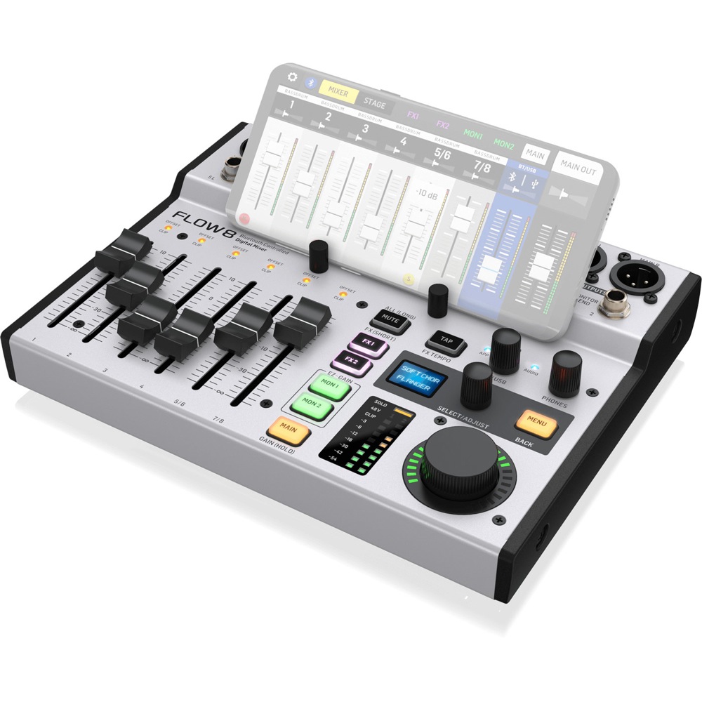 BEHRINGER FLOW 8 USBオーディオインターフェース機能搭載 デジタルミキサー 本体の画像