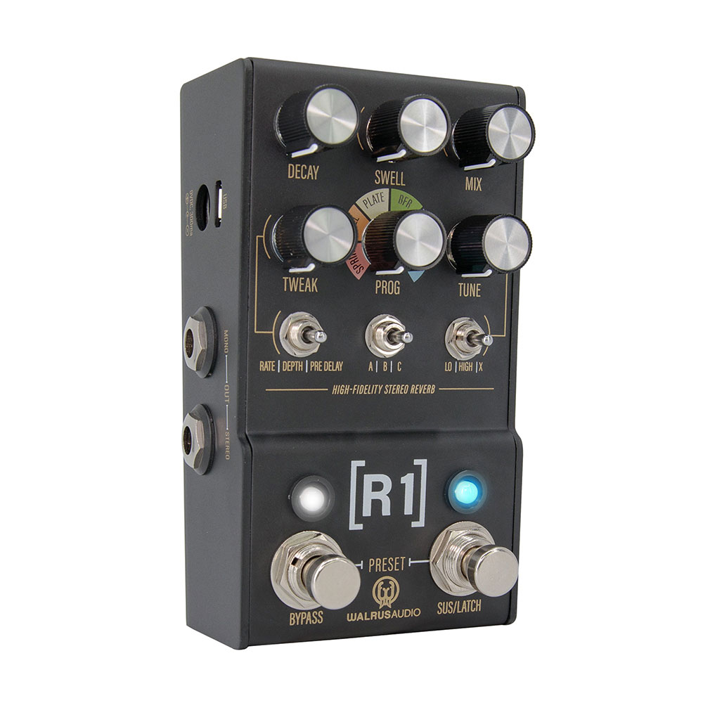 WALRUS AUDIO R1 High-Fidelity Stereo Reverb ギターエフェクター 正面アングル画像