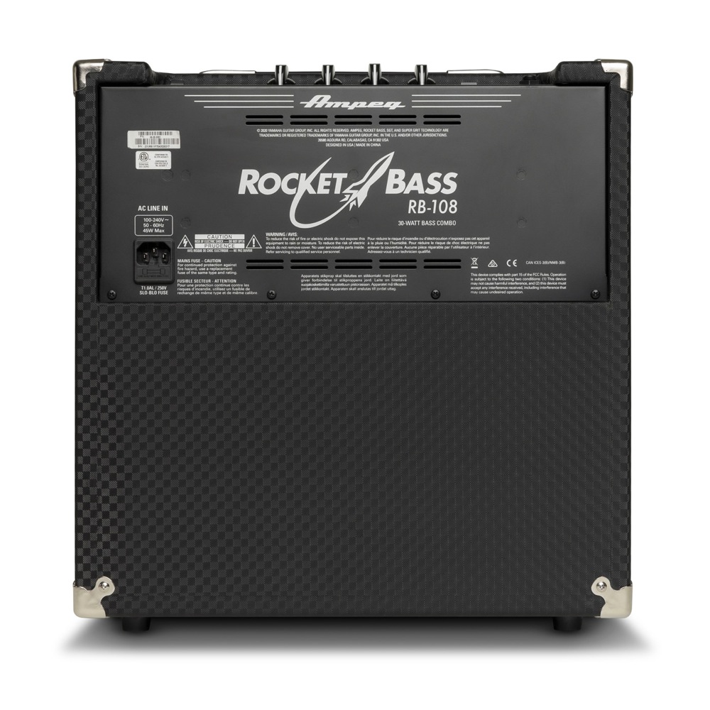 Ampeg RB-108 ベースコンボアンプ 背面の画像