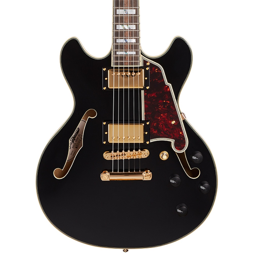 D’Angelico Excel Mini DC Black エレキギター ボディトップアップ画像